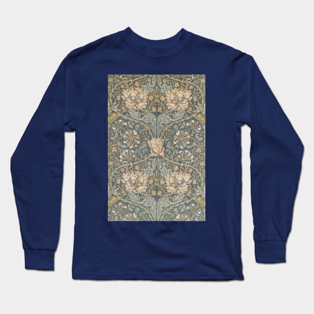 Honeysuckle by William Morris Long Sleeve T-Shirt by MasterpieceCafe